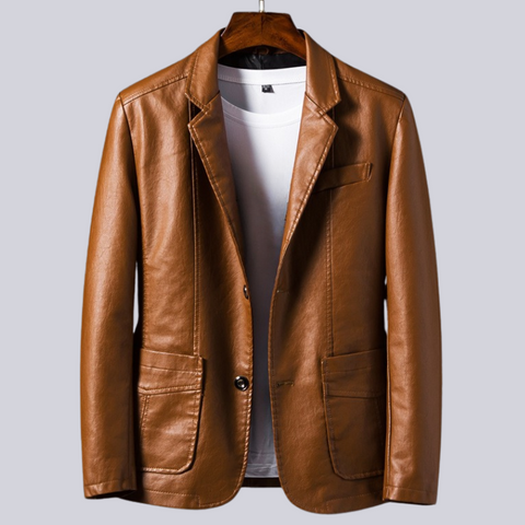 Soren | Classic Distressed Leather Jacket